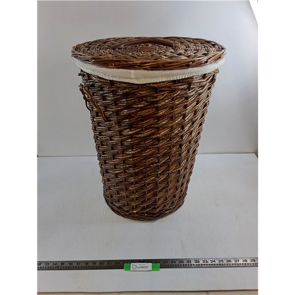 24″ Wicker Basket With Lining -  PICK UP ONLY