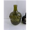 Image 2 : 13″ Chardonnay Green Glass Bottle, 7″ Hussongs Tequila Ceramic Bottle