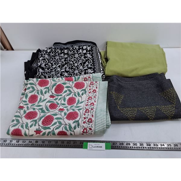 (4) Various Kitchen Tablecloths up to 90″