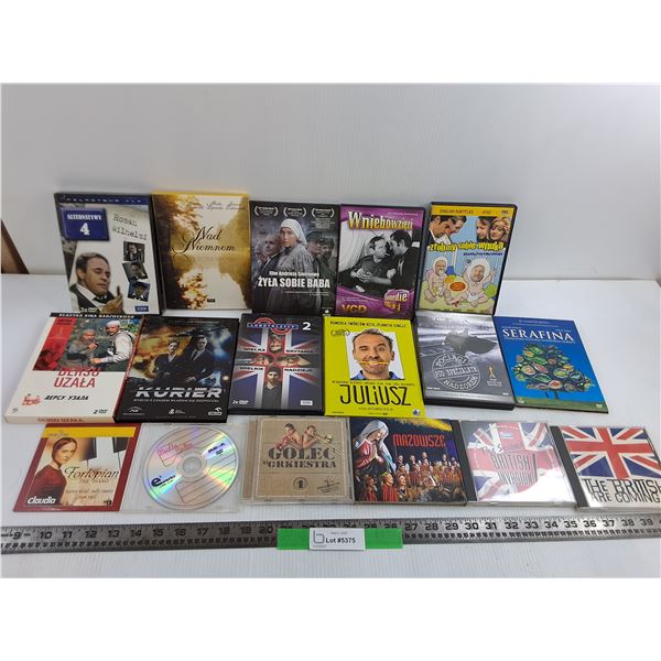 (11) Polish Dvds, (6) Various Cds