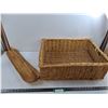 Image 1 : 24″ Wicker Basket, 24″ Wooden Tray -  PICK UP ONLY