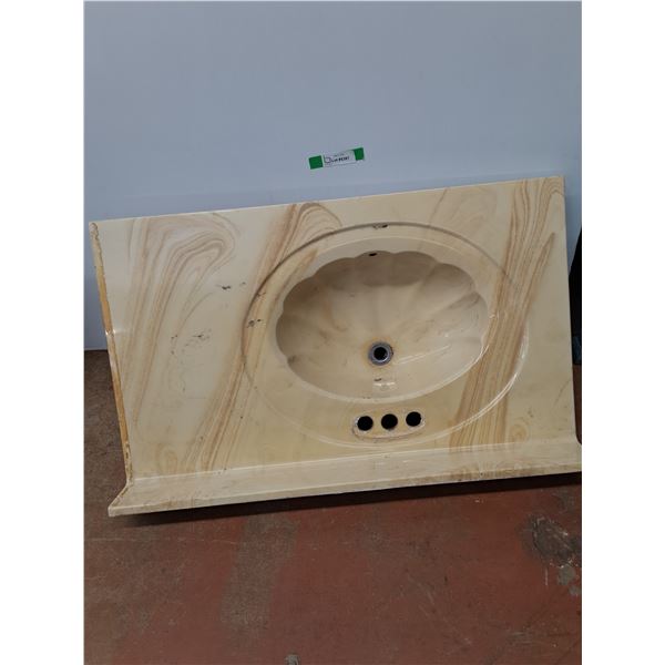 *Granite Vanity Marble-Style Top- 36.5" x 22" x 4.5"- Cannot Ship