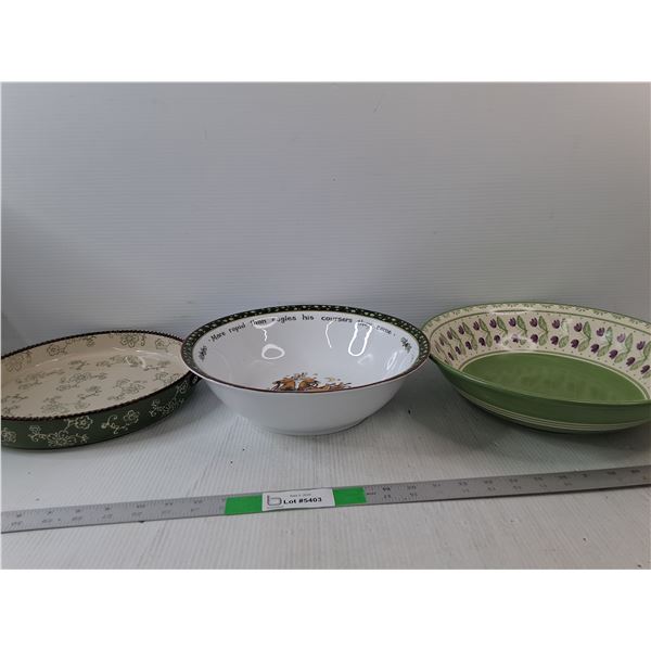 Floral Ceramic Pie Plate, Pfaltzgraff Tulip Shallow Bowl, Christmas Fine Porcelain Bowl
