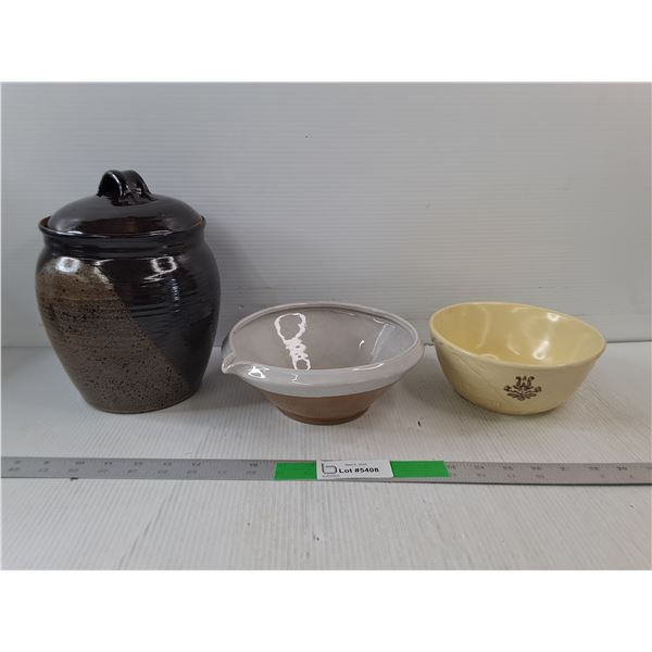 Vintage Pfaltzgraff Bowl, Confit/Serving Bowl, Saskatoon Pottery Hand Crafted Urn/Wide Vase