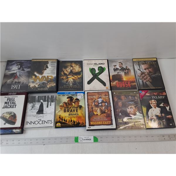 Miscellaneous (15) Movie Discs - War Movies, Comedy, Misc