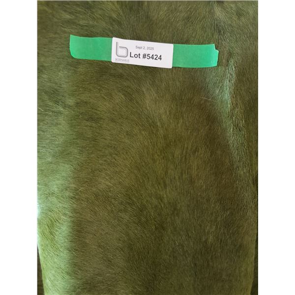 Green Large Cowhide Approximate 7' x 4'