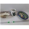 Image 1 : Spode Hare Decorative Dish, Polish Bolestawcu Flower Bowl, Cow Milk Pitcher