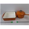 Image 1 : Mario Batali Enamel Cast Iron 9 x 9 and Pot With Lid