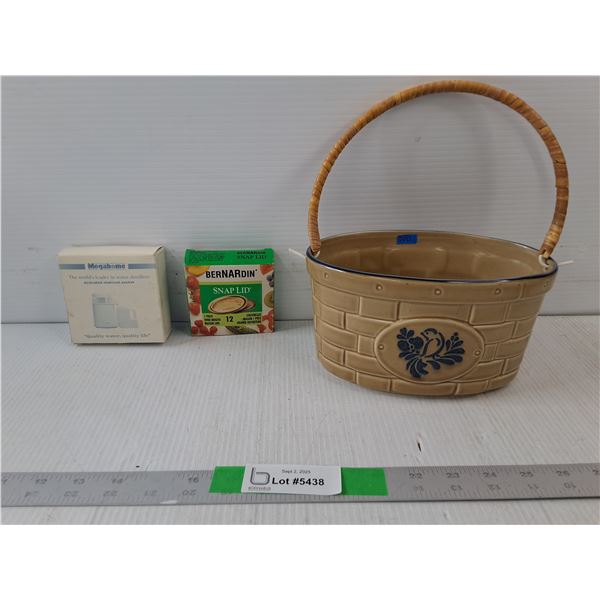 Water Mineralizer, Mason Jar Seals, Ceramic Basket With Wicker Handle