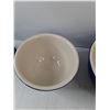 Image 5 : (3) Sequentially Sized Mixing Bowls Small, Medium, Large Cobalt Blue Ceramic