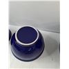 Image 6 : (3) Sequentially Sized Mixing Bowls Small, Medium, Large Cobalt Blue Ceramic