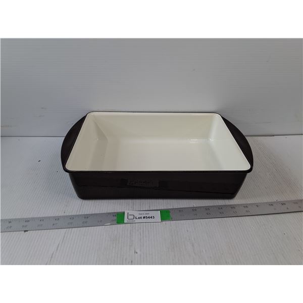 Mario Batali Enamel Plated Cast Iron Deep Dish 9 x 12 Baking Pan