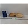 Image 1 : Denby Ceramic Lot - (3) Plates, Blue Ceramic Pitcher