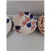 Image 3 : Glazed Pottery (3) Bowls And a Plate