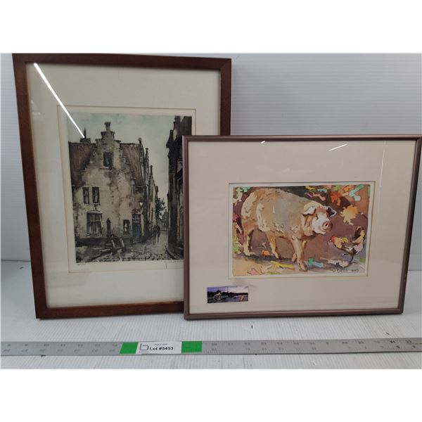 (2) Framed Water Color Paintings (12x15" & 13x17")