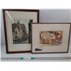 Image 1 : (2) Framed Water Color Paintings (12x15" & 13x17")