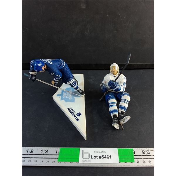 Gary Roberts & Mogilny Toronto Maple Leafs Collectors Figures - As Is