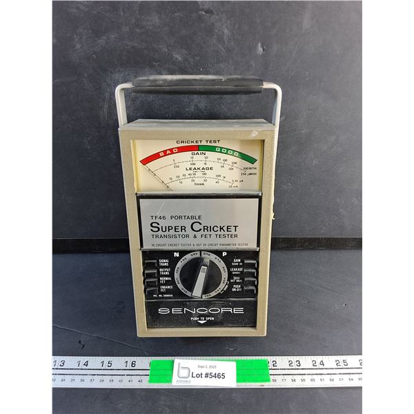 Vintage TF46 Portable Super Cricket Transistor & Fet Tester - As Is