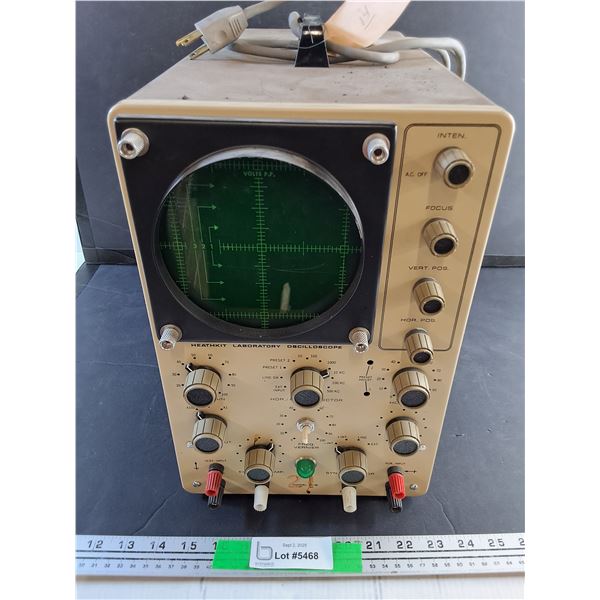Vintage Heathkit Laboratory Oscilloscope - Powers On, As Is