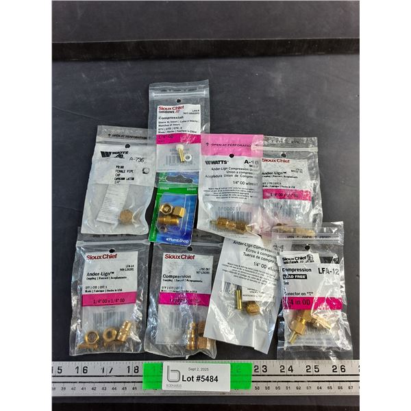 Various Plumbing Supplies - Caps, Connectors, Sleeves W/Insert
