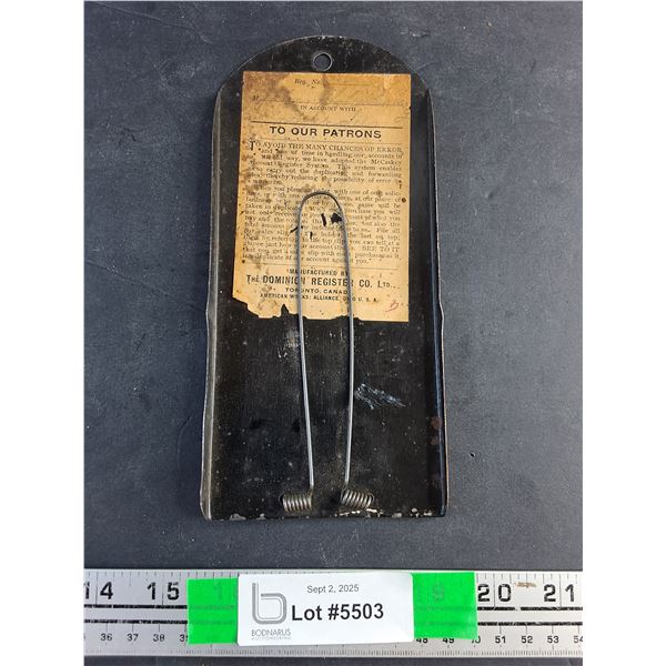 Vintage Receipt Holder
