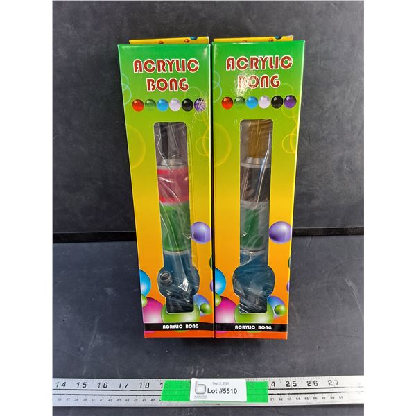 (2) Acrylic Bongs - New
