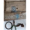 Image 3 : Vintage Wooden Ammunitions Box, Needle Nose Pliers, Harness, Misc - As Is CANNOT SHIP