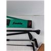 Image 4 : (4) Childrens Golf Clubs, Franklin Golf Bag, Wooden Hockey Stick Rack - As Is