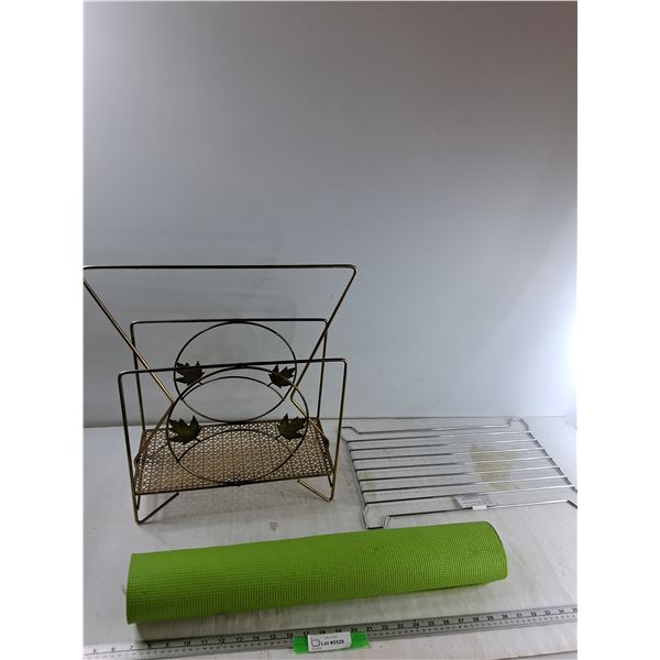 Magazine Rack, Yoga Mat, Wire Rack - As Is  -  PICK UP