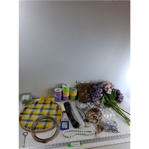 Foam Block, Fake Flowers, Pipe Cleaners, Misc - As Is