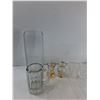 Image 2 : Glass Vase, Glass Beer Stein, (8) Glasses, Misc - As Is