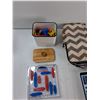 Image 2 : (2) Lunchbags, Battleboat Erasers, Letter And Number Alphabets, Misc