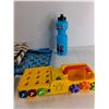 Image 4 : (2) Lunchbags, Battleboat Erasers, Letter And Number Alphabets, Misc