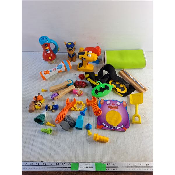 Toy Drill, Batman Belt, Plastic Blocks, Misc - As Is