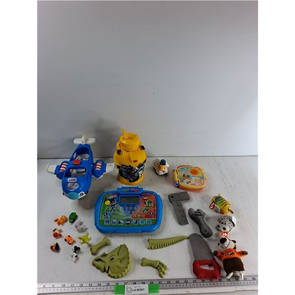 Fisher-Price Plane, Transformers Waterbottle, Sand Molds, Misc - As Is