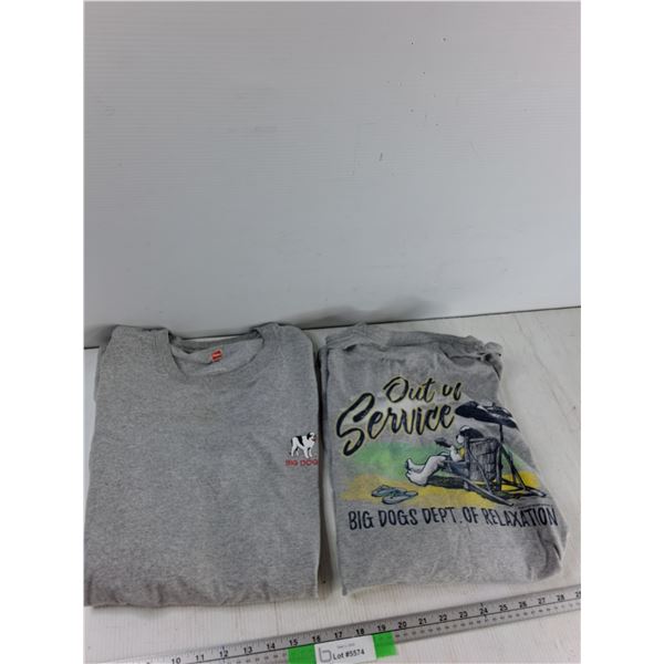 (2) T-Shirts - Hanes 3 XL