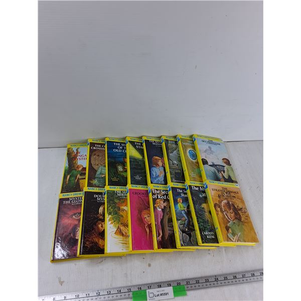 (16) Nancy Drew Books - The Strange Message In The Parchment, The Sky Phantom, Misc - As Is