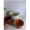 Image 3 : (2) Clay Pots, (3) Plastic Pots - As Is  -  PICK UP