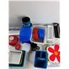 Image 3 : Assorted Baskets, Ice Cube Molds, Paper Cups, Misc - As is