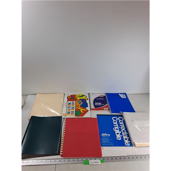 Assorted Folders, Notebooks, Construction Paper, Misc - As Is