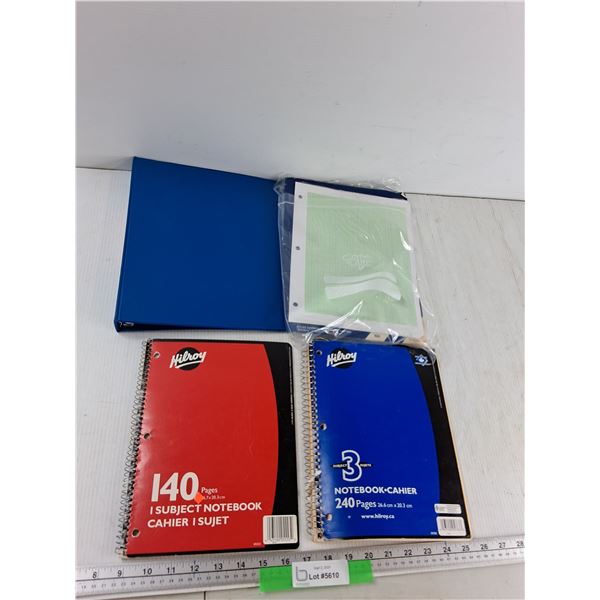 Binder, Assorted Folder, Notebooks - As Is