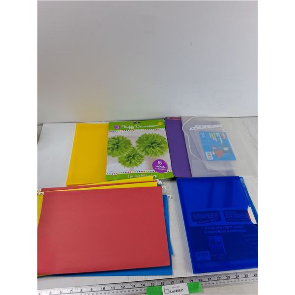 File Folders, Folders, Fluffy Decorations, Misc - As Is