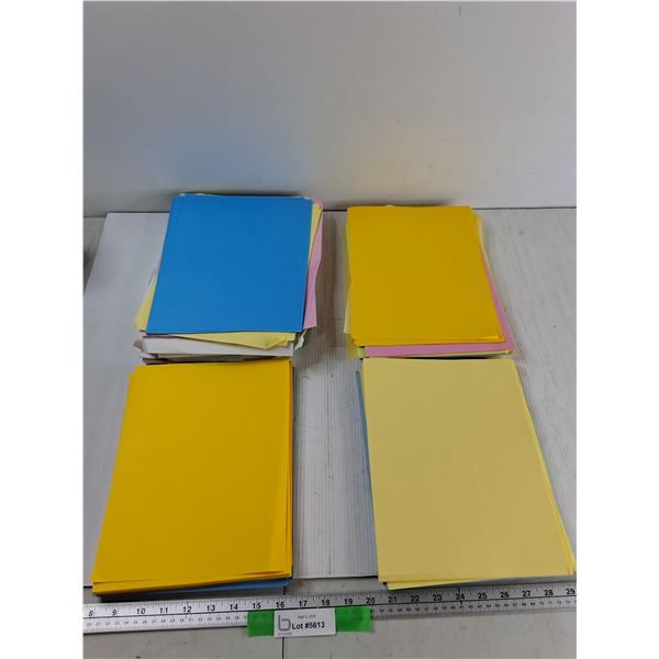 Assorted Coloured Construction Paper - As is