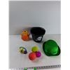 Image 1 : Infants Rattle, (3) Balls, Halloween Bucket, Misc - As is