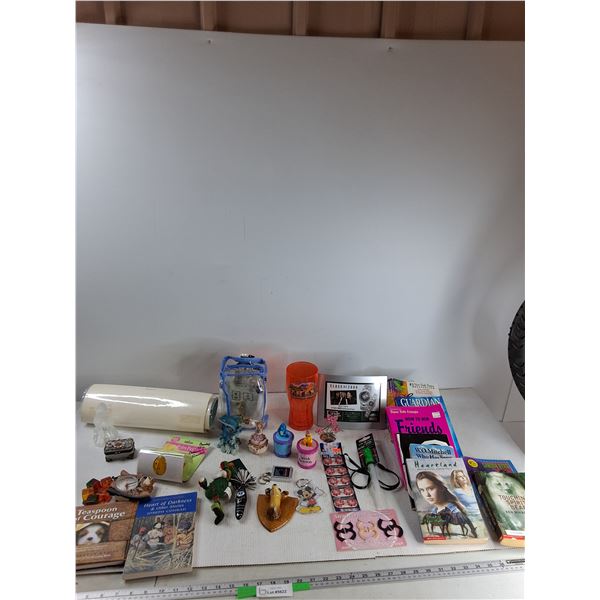 Assorted Books, Plastic Cup, Palm Pet, Misc - As Is