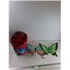 Image 1 : Mop Bucket, (2) Decorative Butterflies - As Is, Pickup Preferred