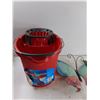 Image 2 : Mop Bucket, (2) Decorative Butterflies - As Is, Pickup Preferred