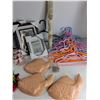 Image 5 : (3) Decorative Fish, Assorted Hangers, Shot Glasses, Misc - As Is