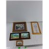 Image 1 : Flower Painting 11'' x 9.5'', Grandmas Rules 6.5' x 12'', (2) Scenery Paintings 7'' x 5'', Misc