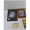 Image 2 : Cathrine Munn flower 10.5'' x 13.5'', Forest 12'' x 10.5'', Apollinaire Quote 8'' x 8'', Misc